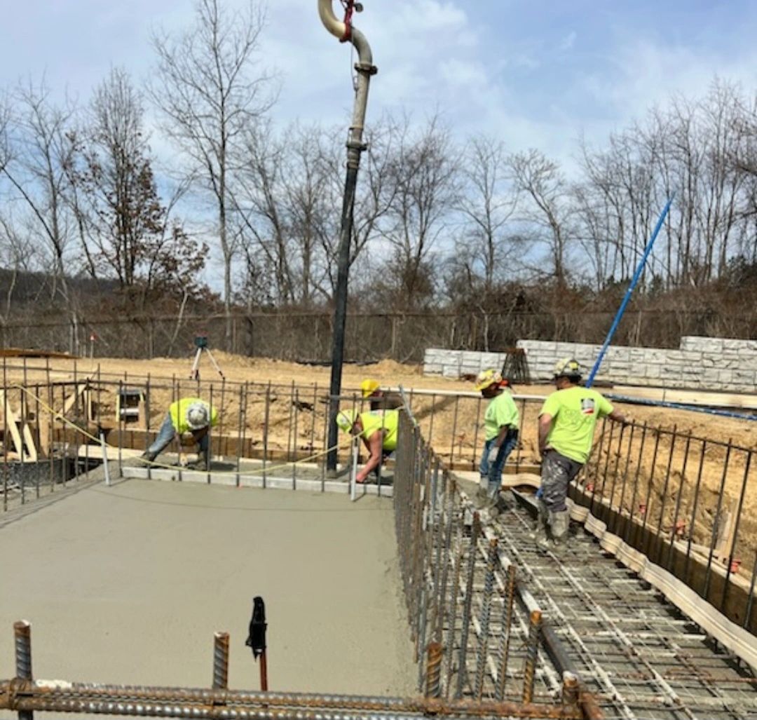 Concrete pad work for electrical infrastructure